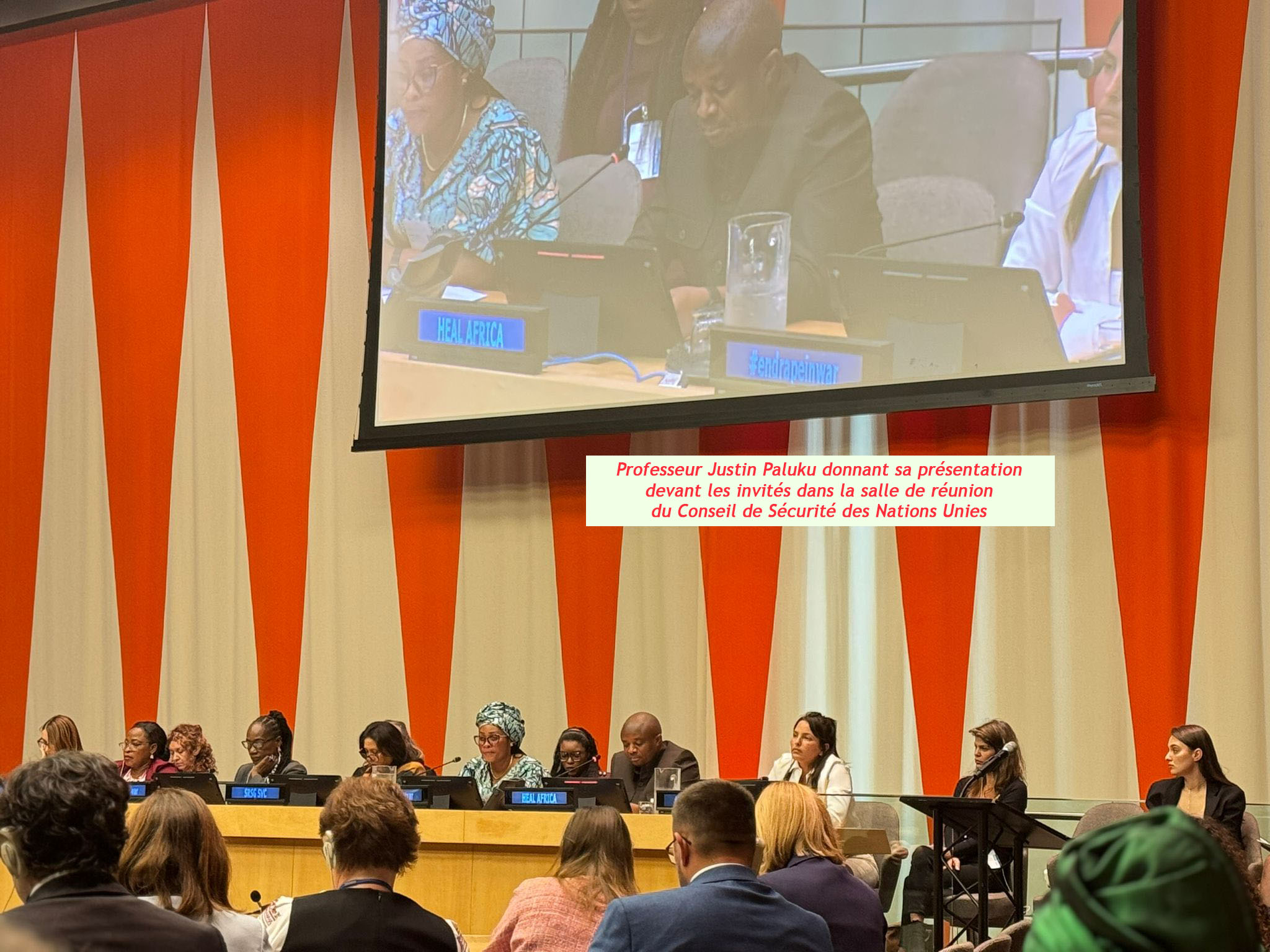 Professeur Justin Paluku représente HEAL Africa, à New York, à la célébration du 15eme anniversaire de l’établissement du mandat de lutte contre les violences sexuelles liées aux conflits